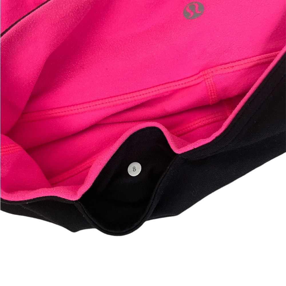Lululemon Wunder Under Crop reversible legging Paris Pink Barbie hot Pink 8 - Picture 13 of 14